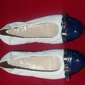 AGL blue white flats 39